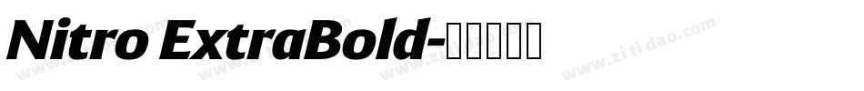 Nitro ExtraBold字体转换